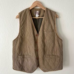 Sold The territory ahead fatigue green quilted vest men’s medium 100% cotton